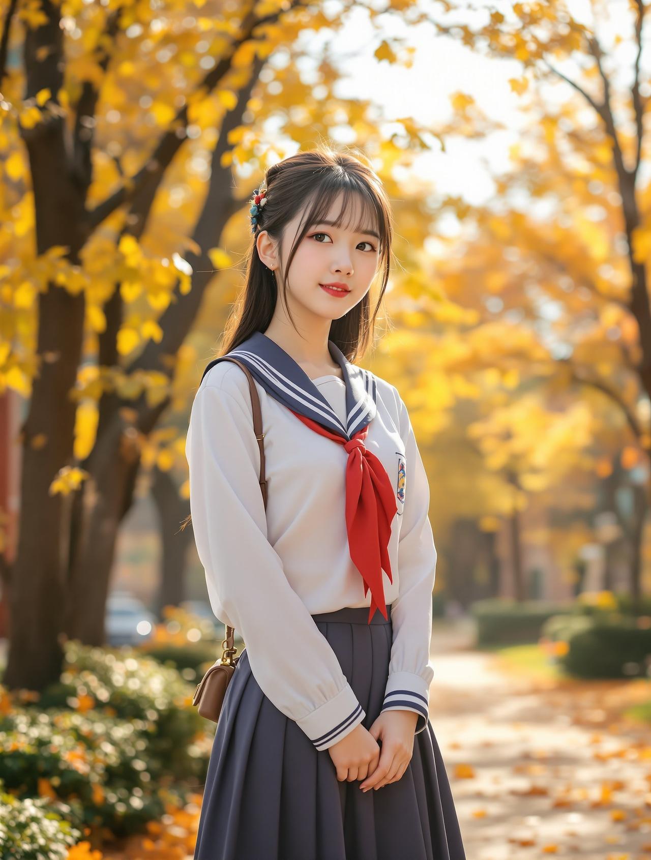 网红福利 - JK制服 - 秋日校园